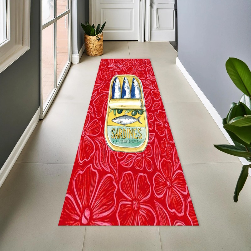 Commercial Printing Services - Retro Canned Sardine Long Runner Rug