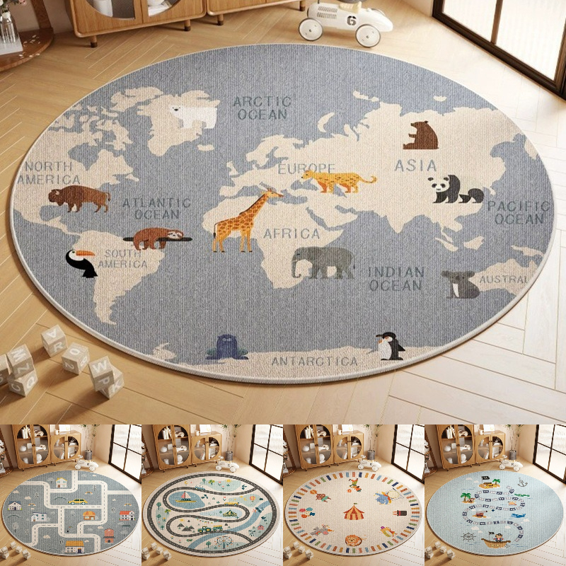 Commercial Printing Services - World Map Printing Large Area Round
