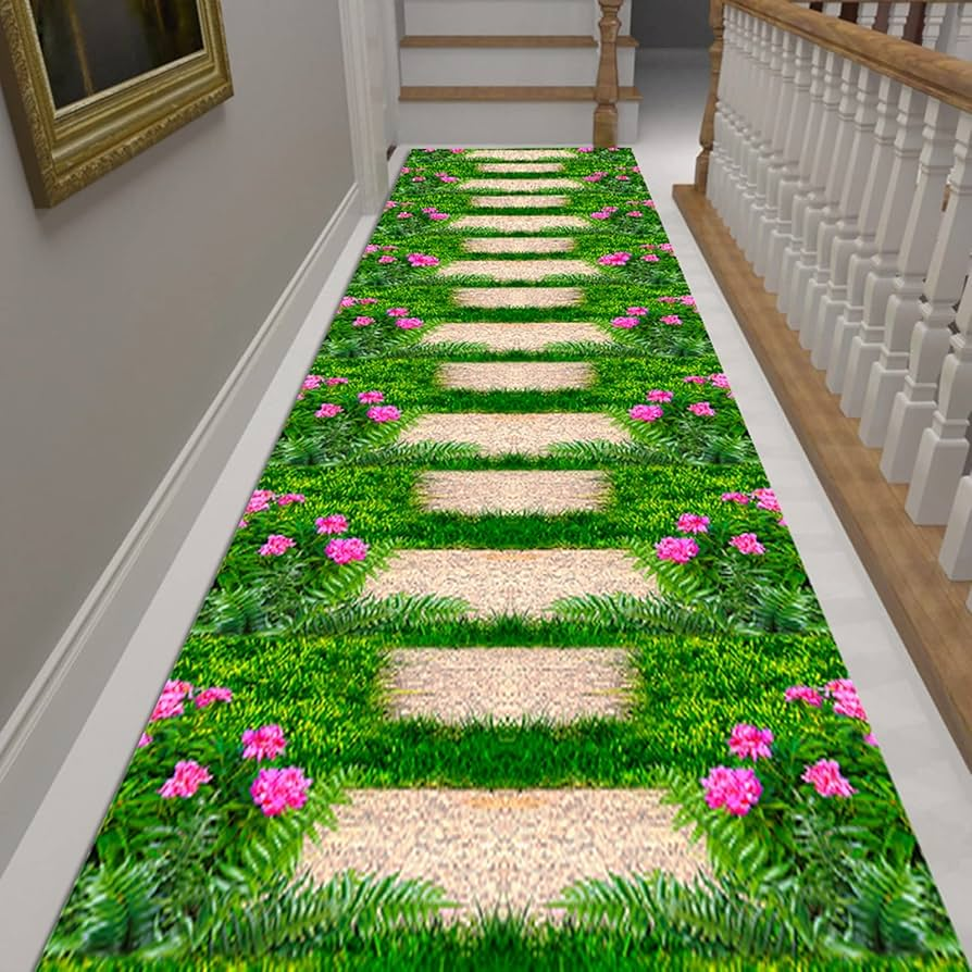 Runner Rug Green Plant Stone S - Commercial Printing Services reseña y precio