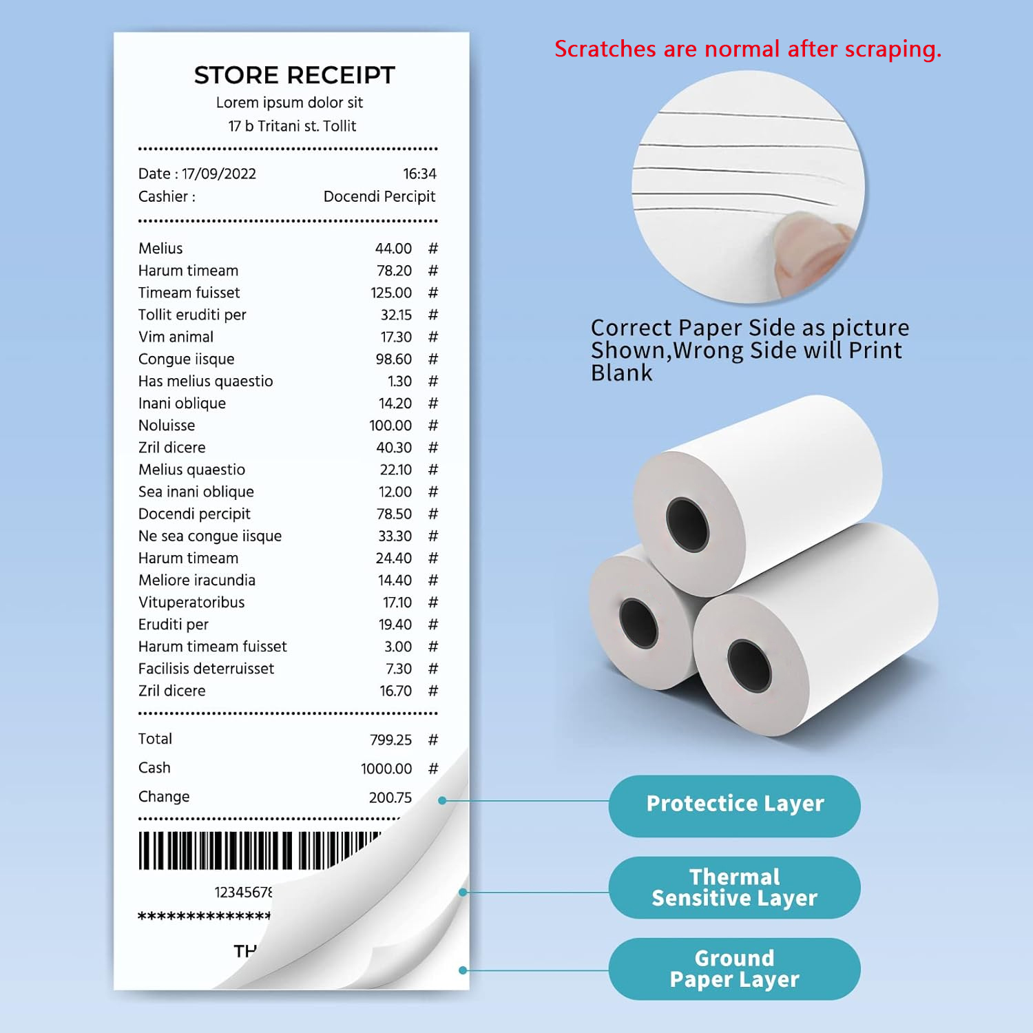 80MM Thermal Receipt Paper 3/6 - Commercial Printing Services reseña y precio