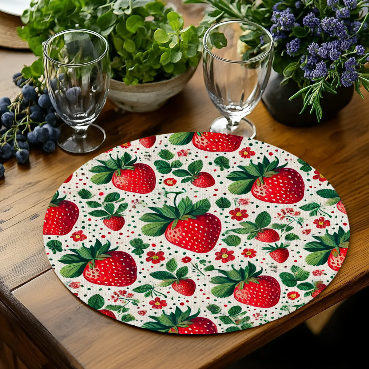 4PCS 2D flat print, strawberry - Commercial Printing & Graphics reseña y precio