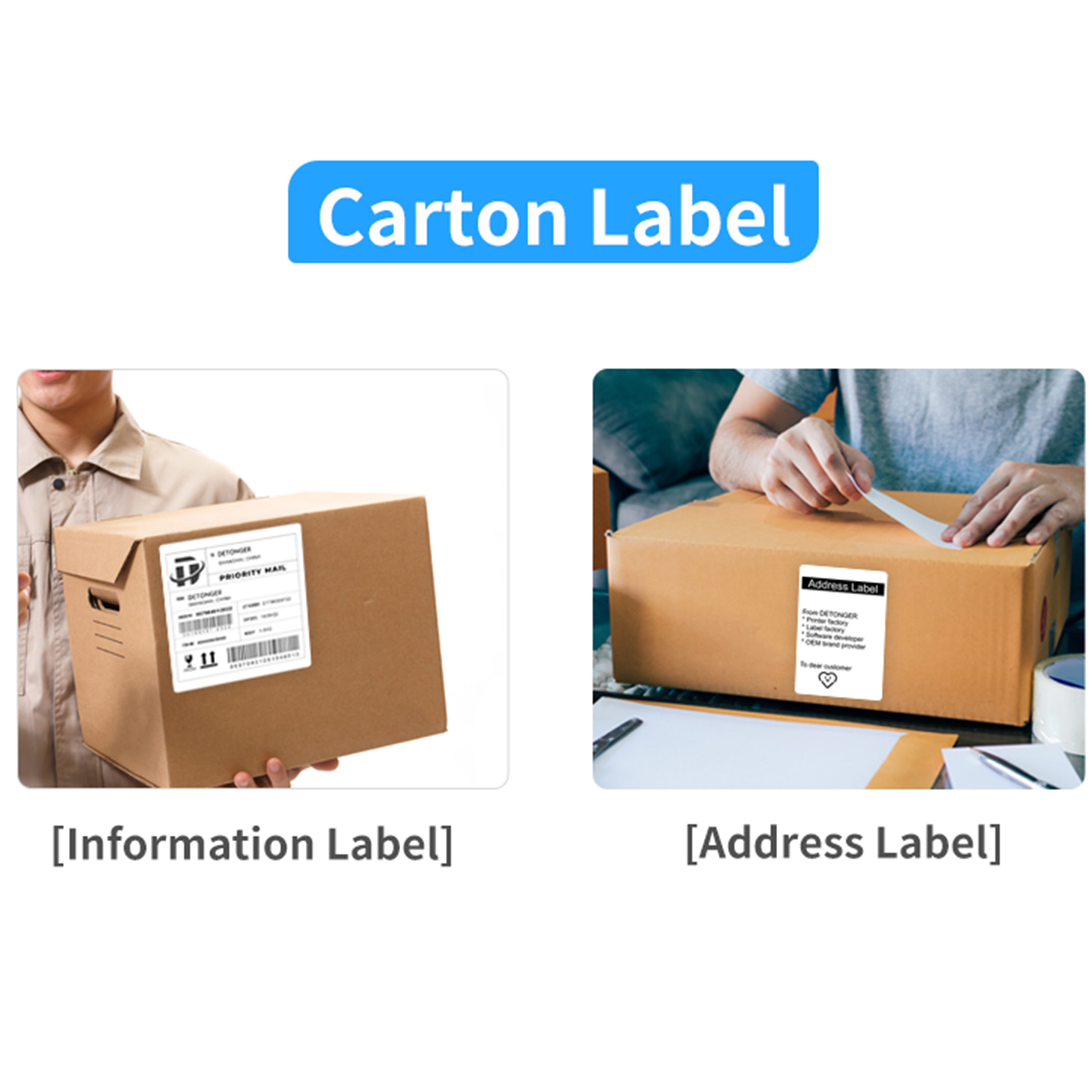 DETONGER 2 Rolls White Square  - Commercial Printing Services reseña y precio