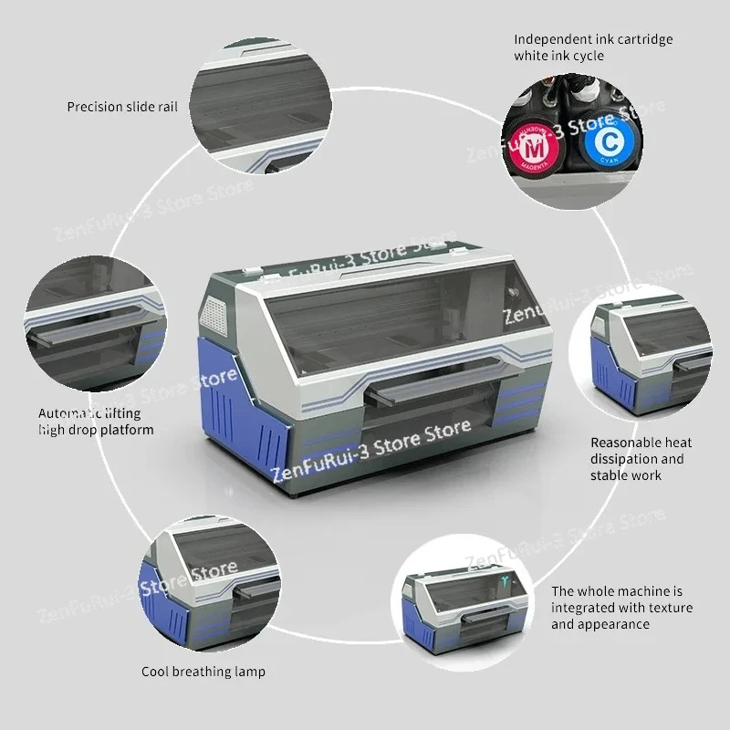 A2 Size UV Flatbed Printer 3D  - Uv Flatbed Printer reseña y precio