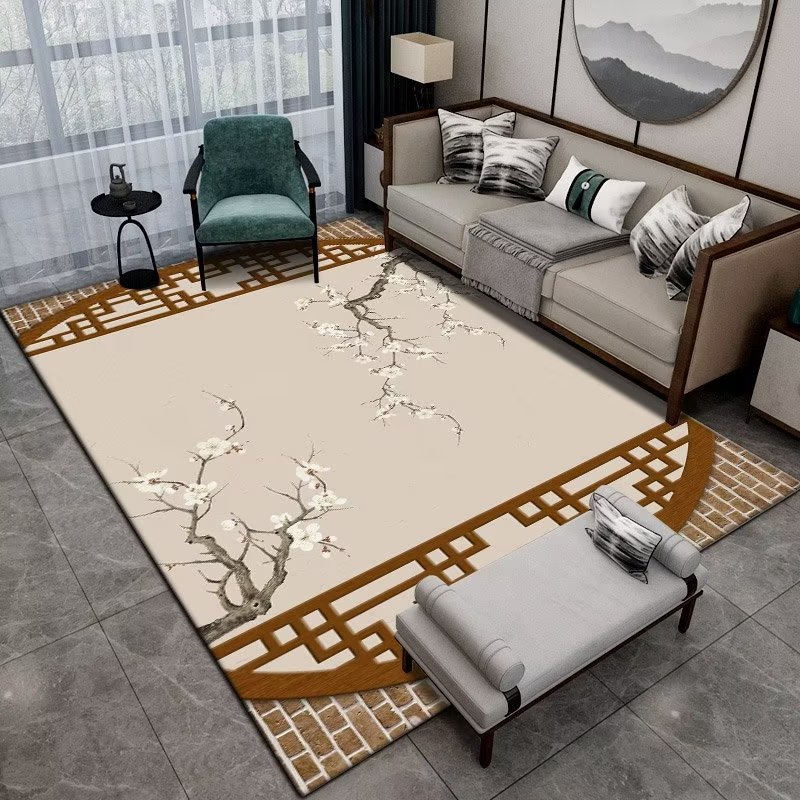 Chinese Style Flower Carpet fo - Commercial Fabric Printing reseña y precio