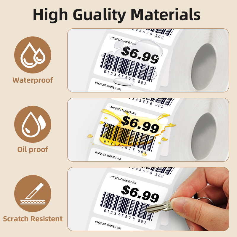 5 Rolls of White Label Sticker - Commercial Printing Services reseña y precio