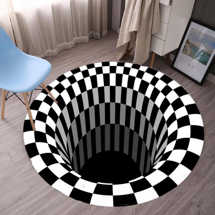 Geometric Bedroom Rugs Black W - Commercial Fabric Printing reseña y precio
