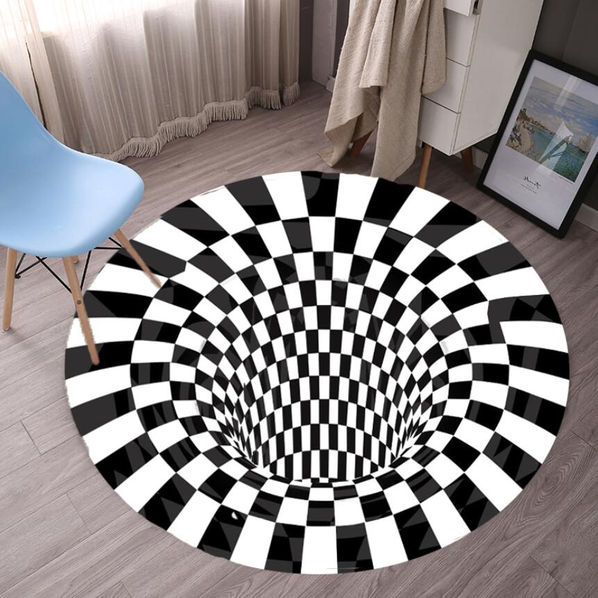 Geometric Bedroom Rugs Black W - Commercial Fabric Printing reseña y precio