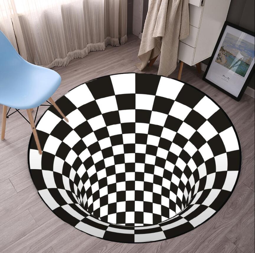 Geometric Bedroom Rugs Black W - Commercial Fabric Printing reseña y precio