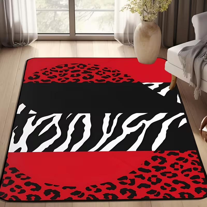 Pink Leopard Zebra Print Rug M - Commercial Printing Services reseña y precio