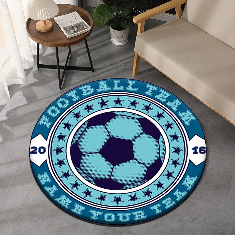 Soccer Theme Round Carpet Spor - Commercial Printing Services reseña y precio