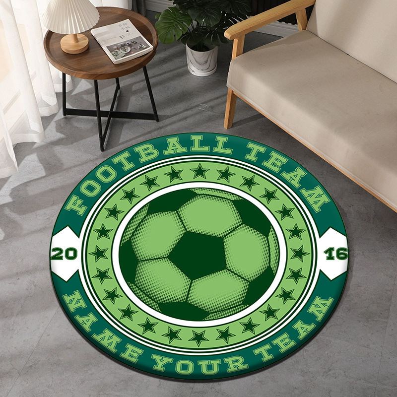 Soccer Theme Round Carpet Spor - Commercial Printing Services reseña y precio