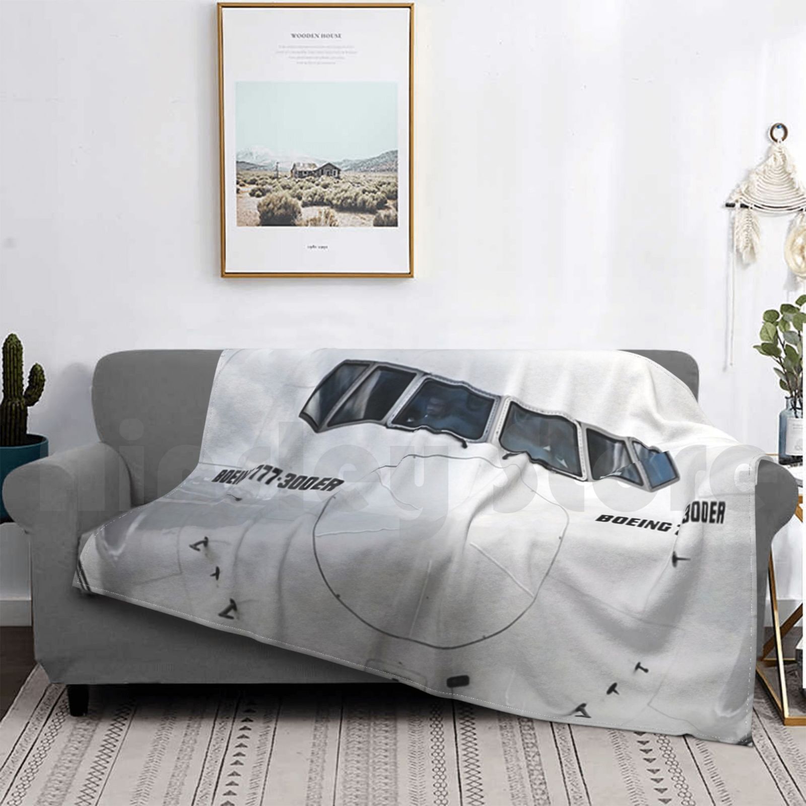 Boeing 777 Nose View Blanket F - Commercial Fabric Printing reseña y precio