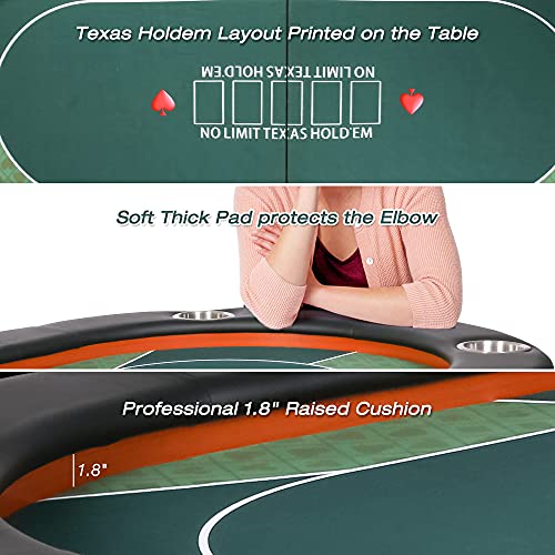 8-Player Foldable Poker Table  - Commercial Fabric Printing reseña y precio