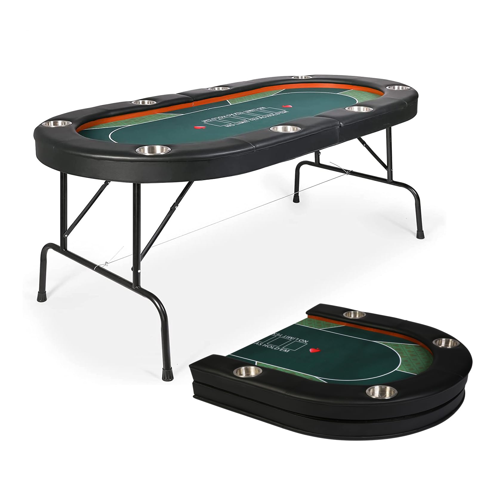 8-Player Foldable Poker Table  - Commercial Fabric Printing reseña y precio